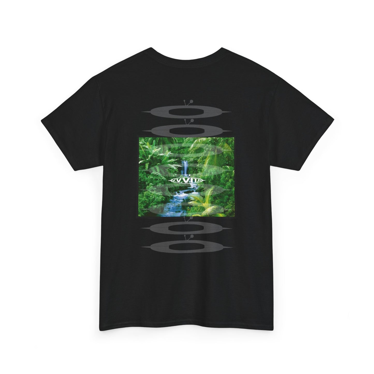 Jungle Overlap Tee - Black